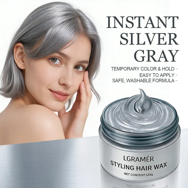 Temporary Hair Color Wax – 9 Shades | Silver Gray, Wine Red & More