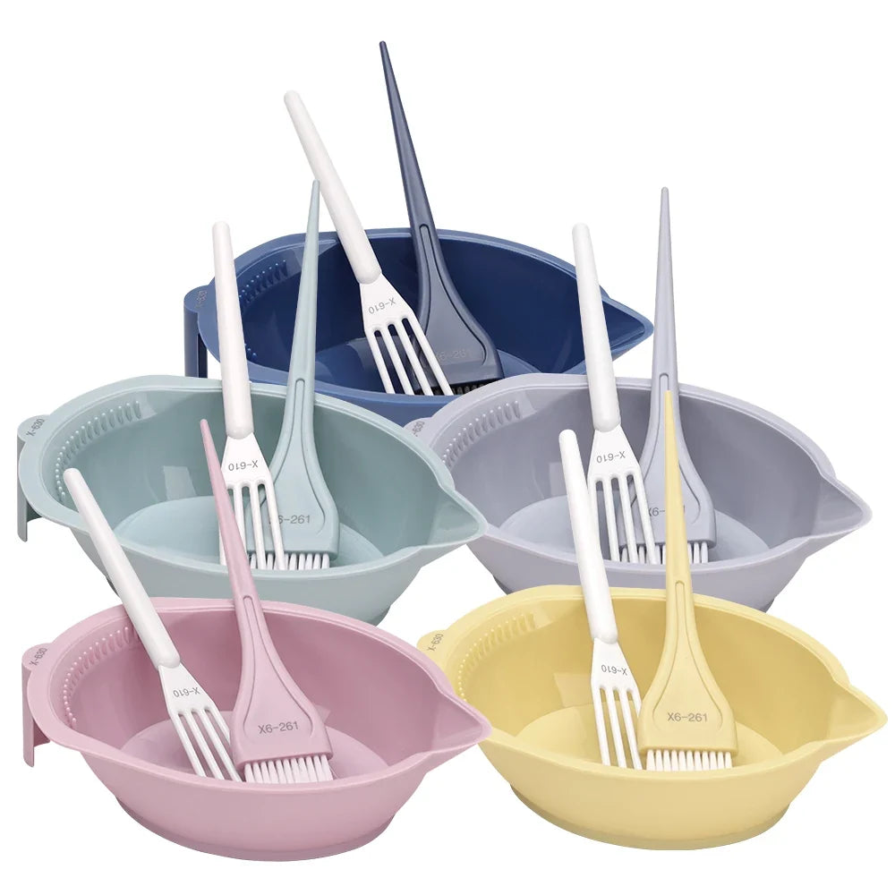 3-Piece Salon Hair Coloring Set – Mixing Bowl, Comb & Brush