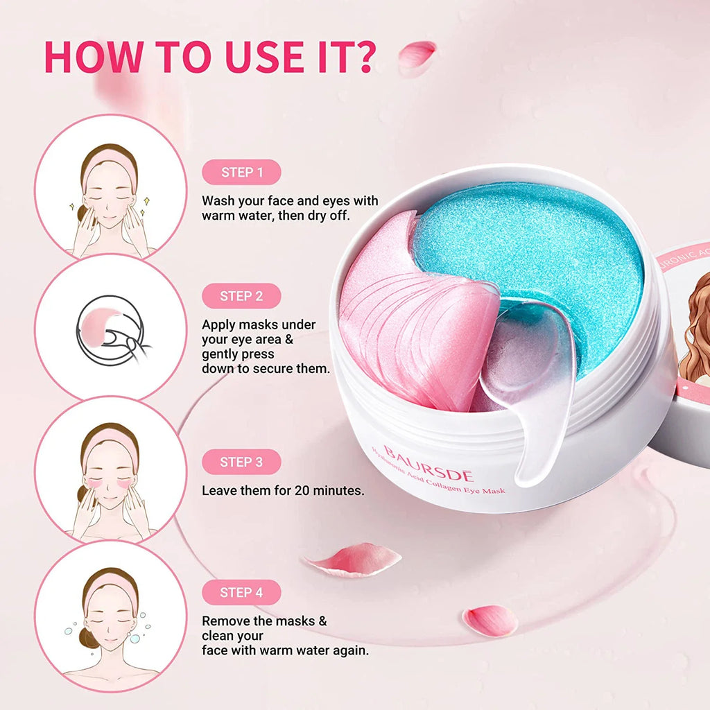 Cherry Blossom & Collagen Under Eye Patches – 30 Pairs