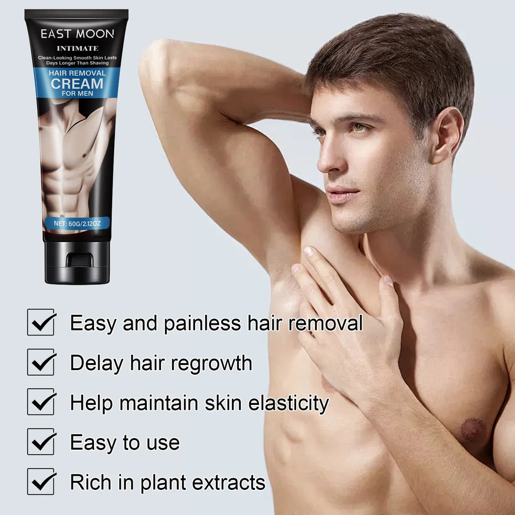 Men's Painless Depilatory Cream – Chest, Arm, Leg & Back | 60g