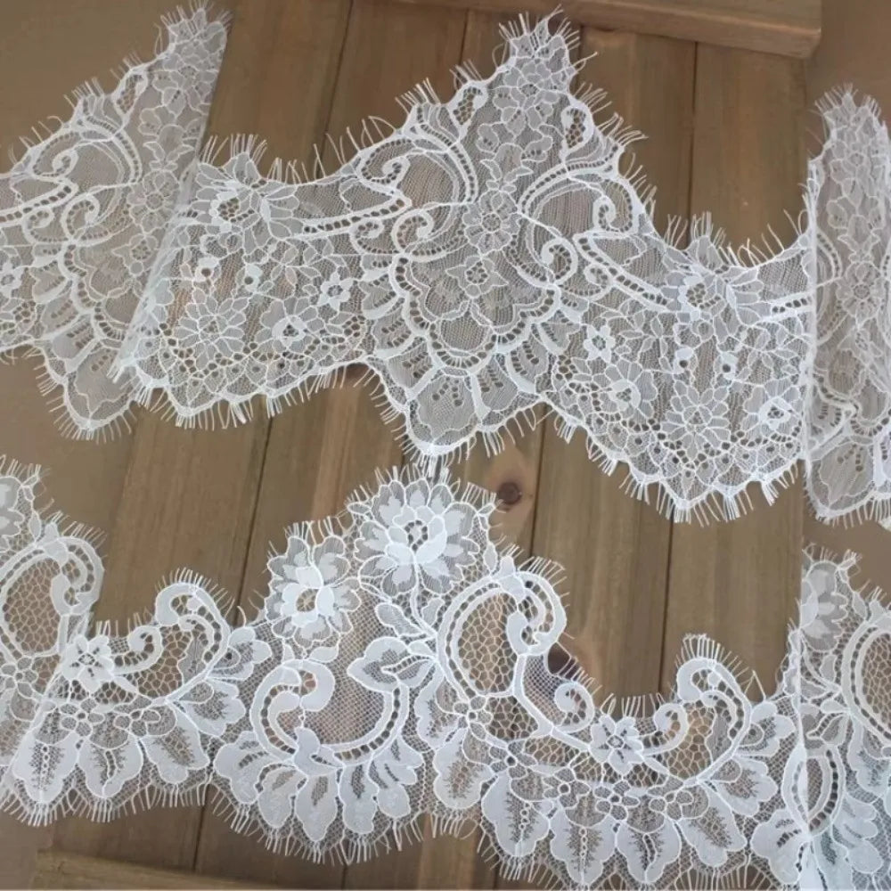 3-Yard Floral Embroidery Lace Trim – DIY Wedding Dress Ribbon