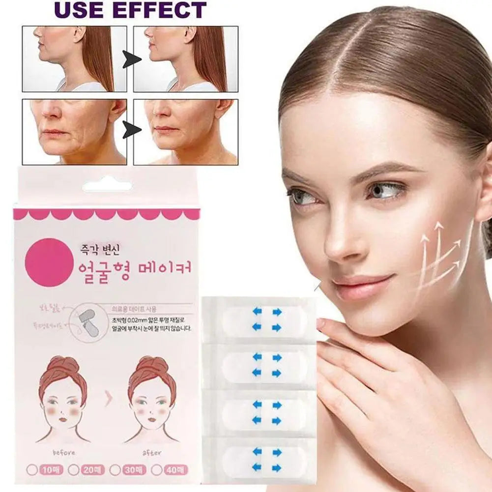 SADOER Invisible Face Lift Tape – 40 V-Shape Chin Patches