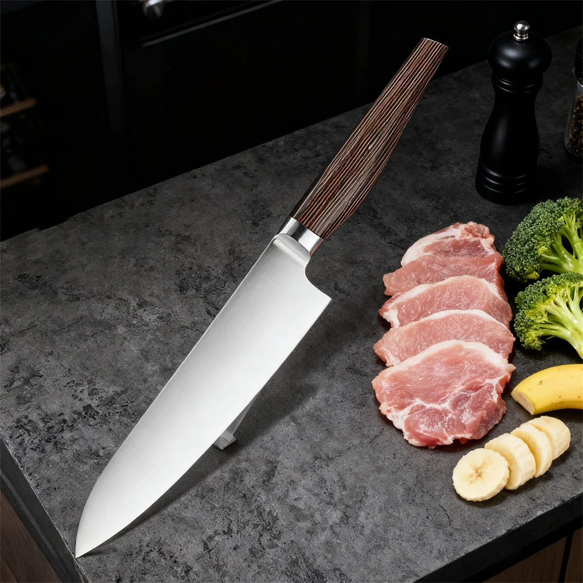 Professional Chef Knife – Sharp Stainless Steel Non-Slip Handle