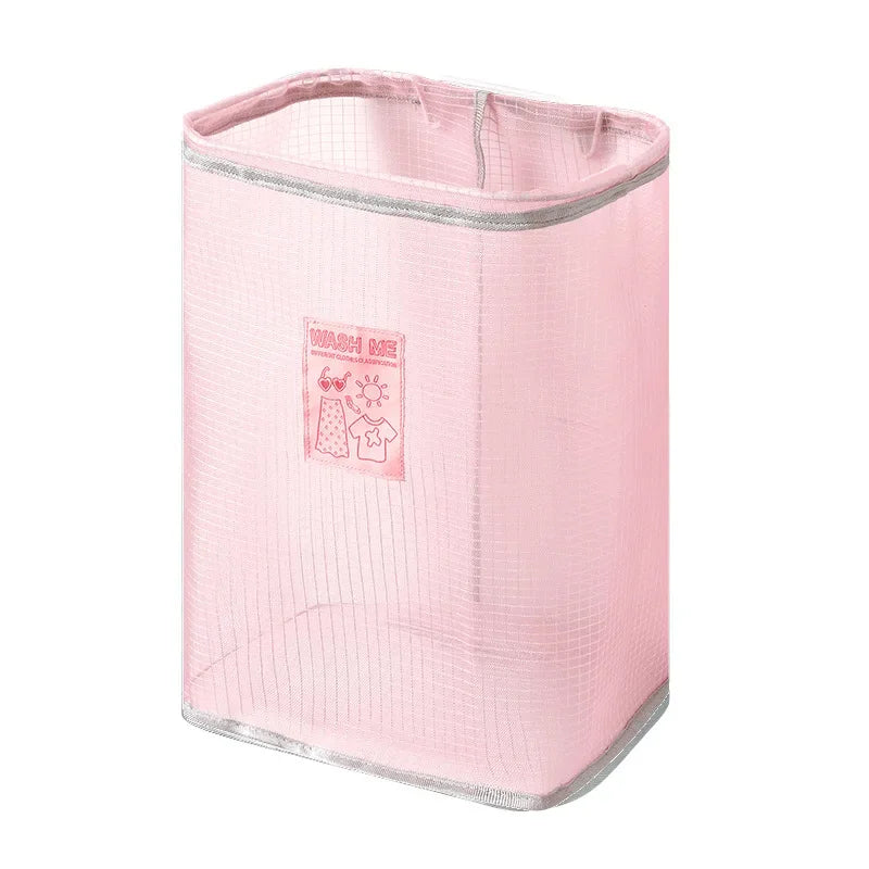 Wall-Mounted Foldable Laundry Basket | Large Mesh Hamper
