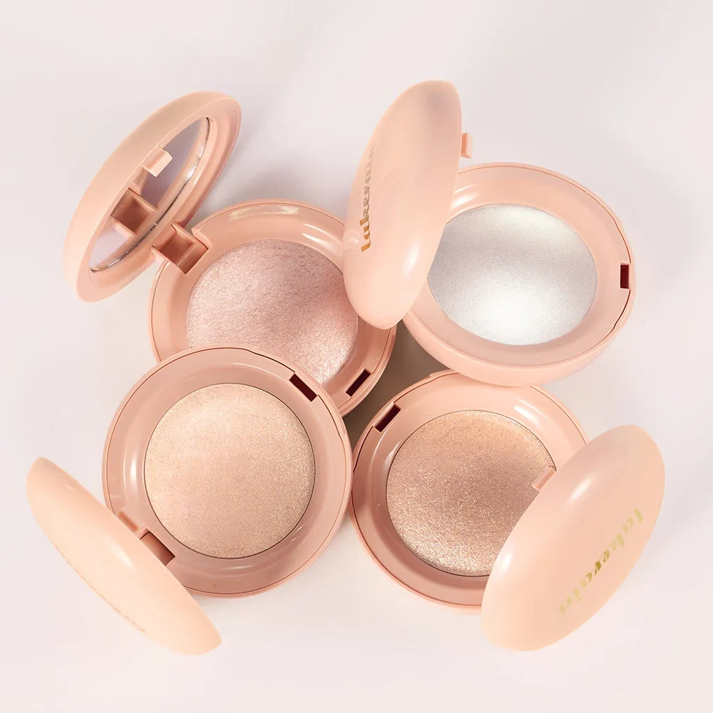 Lakerain Baked Highlighter Powder | Shimmer Glow Illuminator