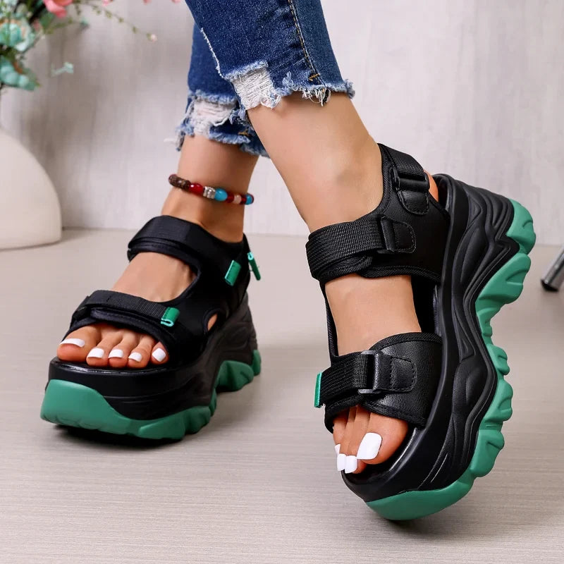 Women's Platform Wedge Sandals – 7.5CM Casual Mesh Shoes