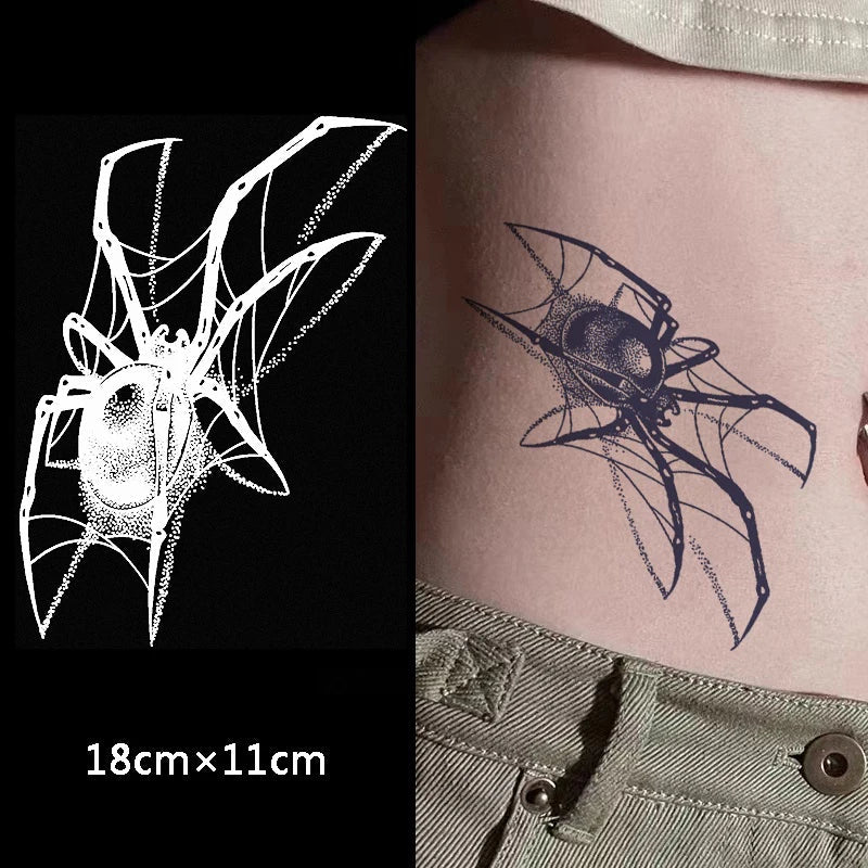 Spider Web Temporary Tattoo Sticker | Punk Cobweb Body Art