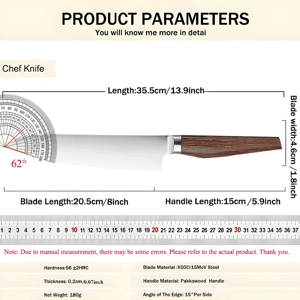 Professional Chef Knife – Sharp Stainless Steel Non-Slip Handle