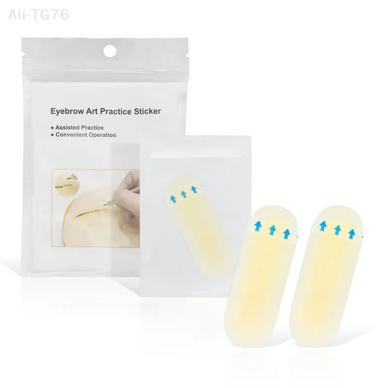 Silicone Eyebrow Tattoo Practice Skin Stickers – 10 Pack
