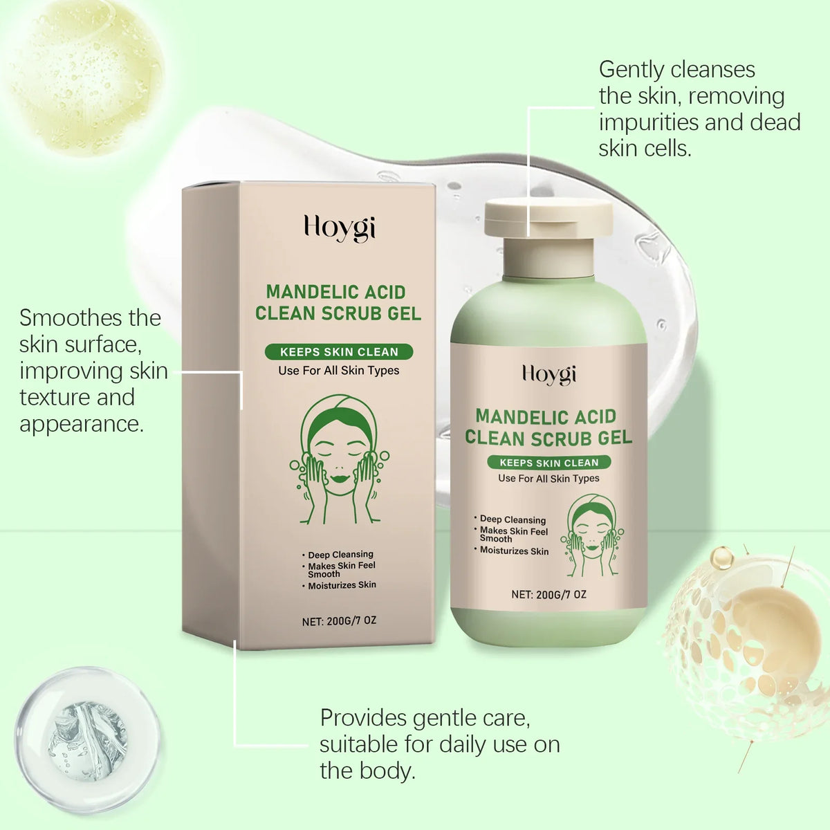 Hoygi Body Exfoliating Gel – Cleanse, Smooth & Hydrate Skin