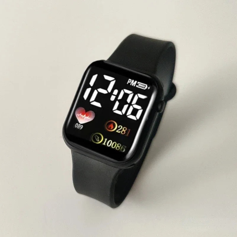 MOONBIFFY LED Digital Sports Watch – Waterproof Square Dial