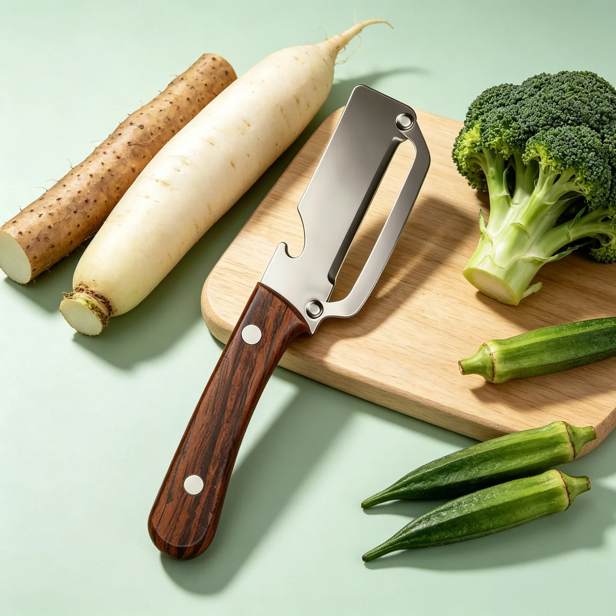 Sugarcane Peeling Knife – Stainless Steel Fruit & Veg Peeler