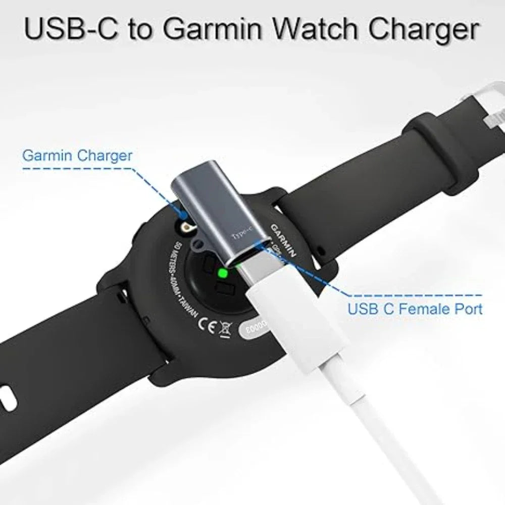 USB-C Charger for Garmin Fenix 8 7 6 Forerunner 955 965
