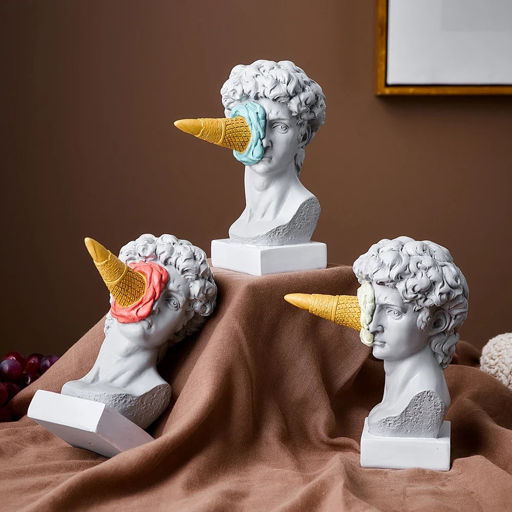 Nordic Ice Cream David Figurine | Resin Sculpture Home Decor