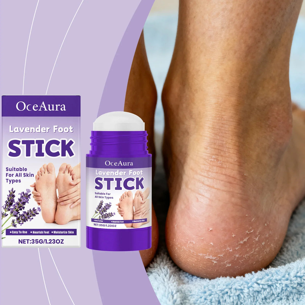 OceAura Lavender Heel Repair Foot Cream 35g – Moisturizing Balm