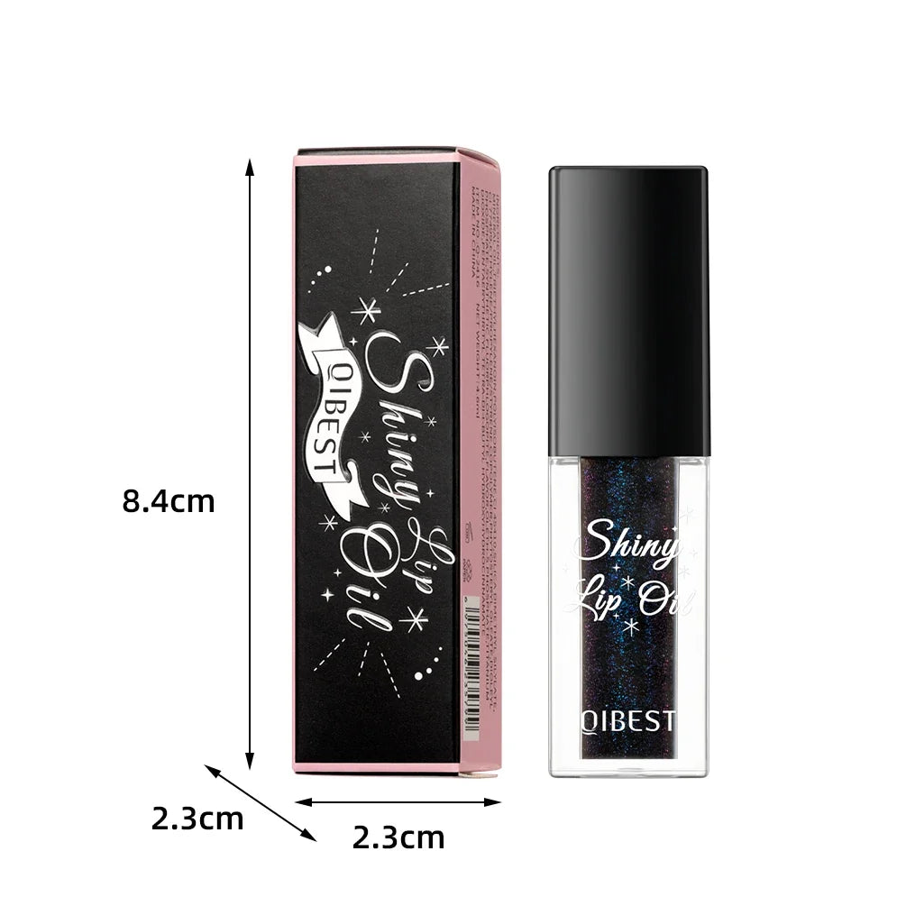 QIBEST Black Mirror Color-Changing Lip Gloss Oil | Diamond Shine