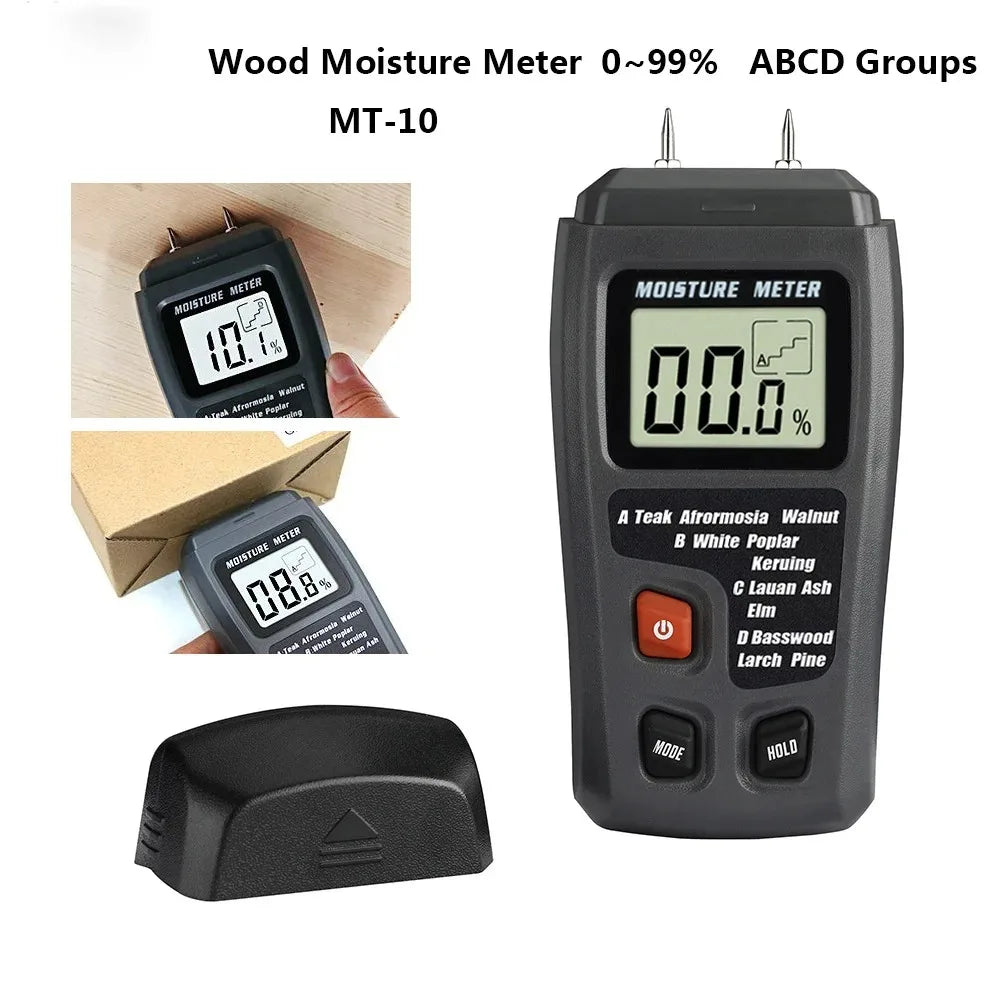 EMT01 Digital Wood Moisture Meter | 0–99.9% LCD Humidity Tester