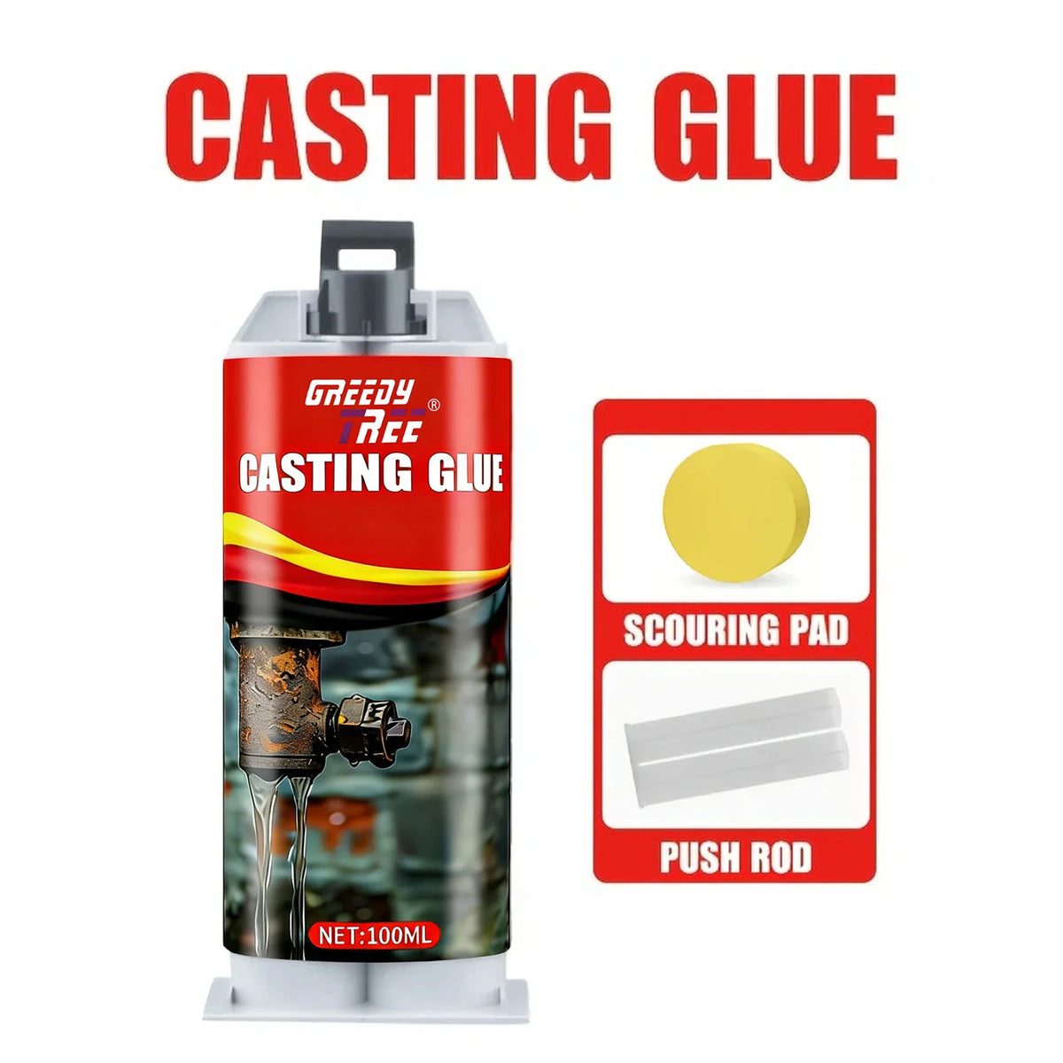 High-Strength Casting Glue Kit – Cracks, Leaks & Auto Repairs