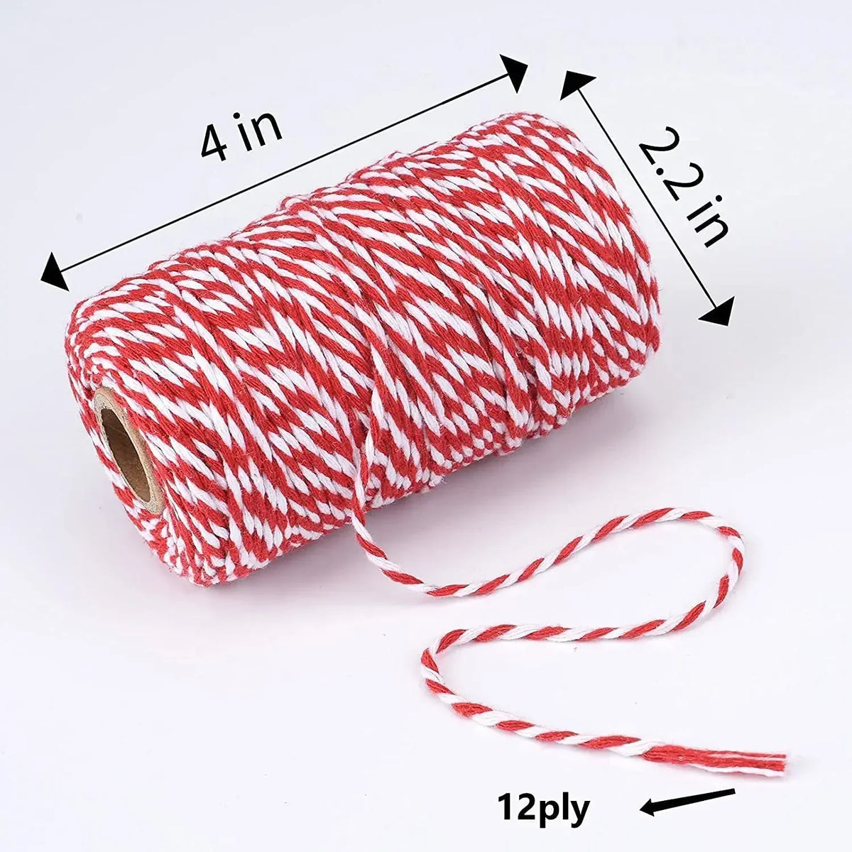 100M Two-Color Cotton Baker's Twine 2mm – Craft & Gift Cord