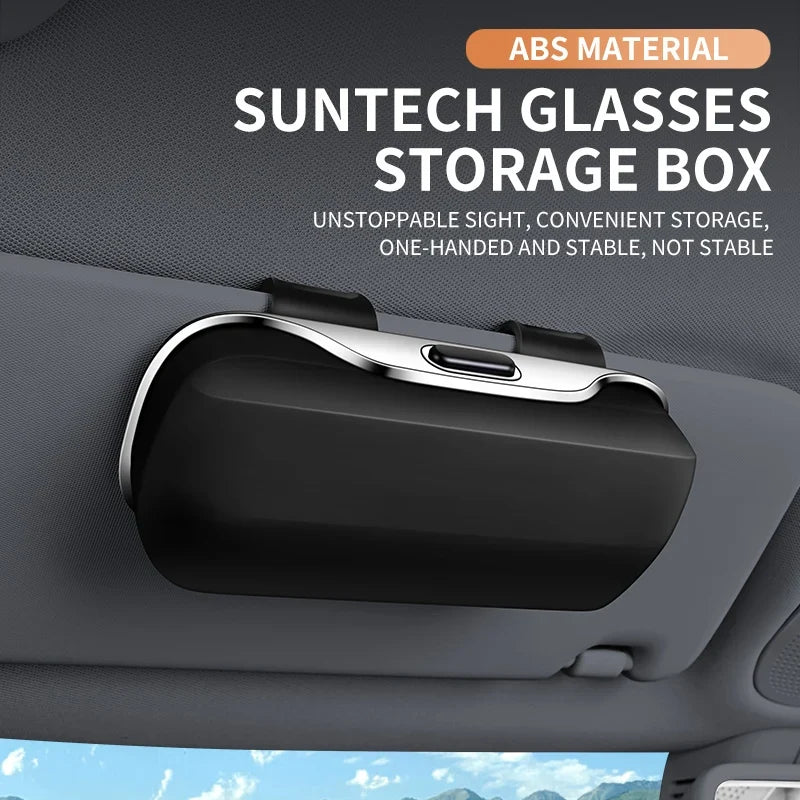 Car Sun Visor Glasses Holder | Press-Button Eyeglass Case