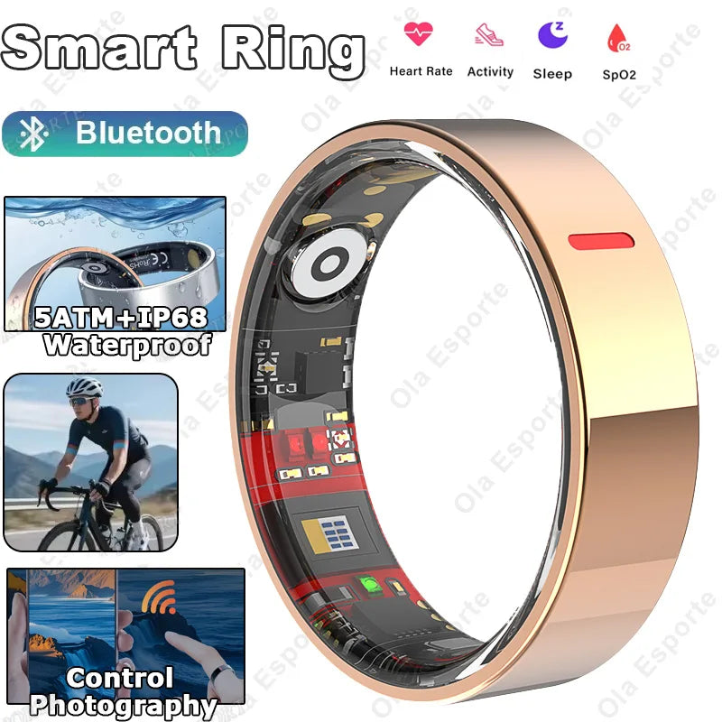 Men Women Smart Ring Health Monitoring Sport Tracker Step Count Rings