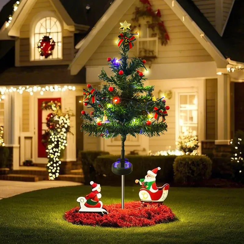 Led Solar Waterproof Christmas Tree Lawn Light Outdoor Snowflake