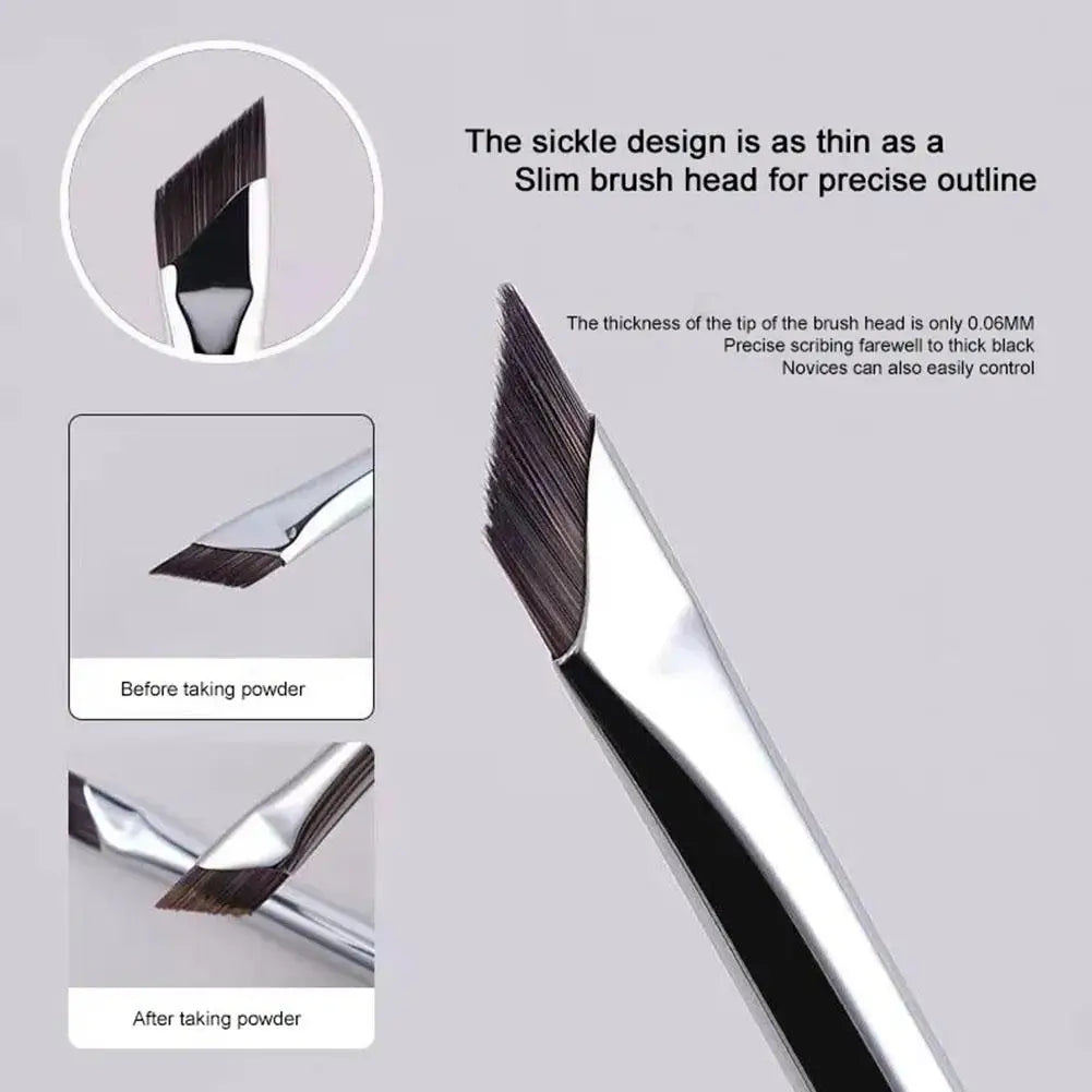 Ultra-Thin Angled Eyebrow & Eyeliner Brush | Precision Tip