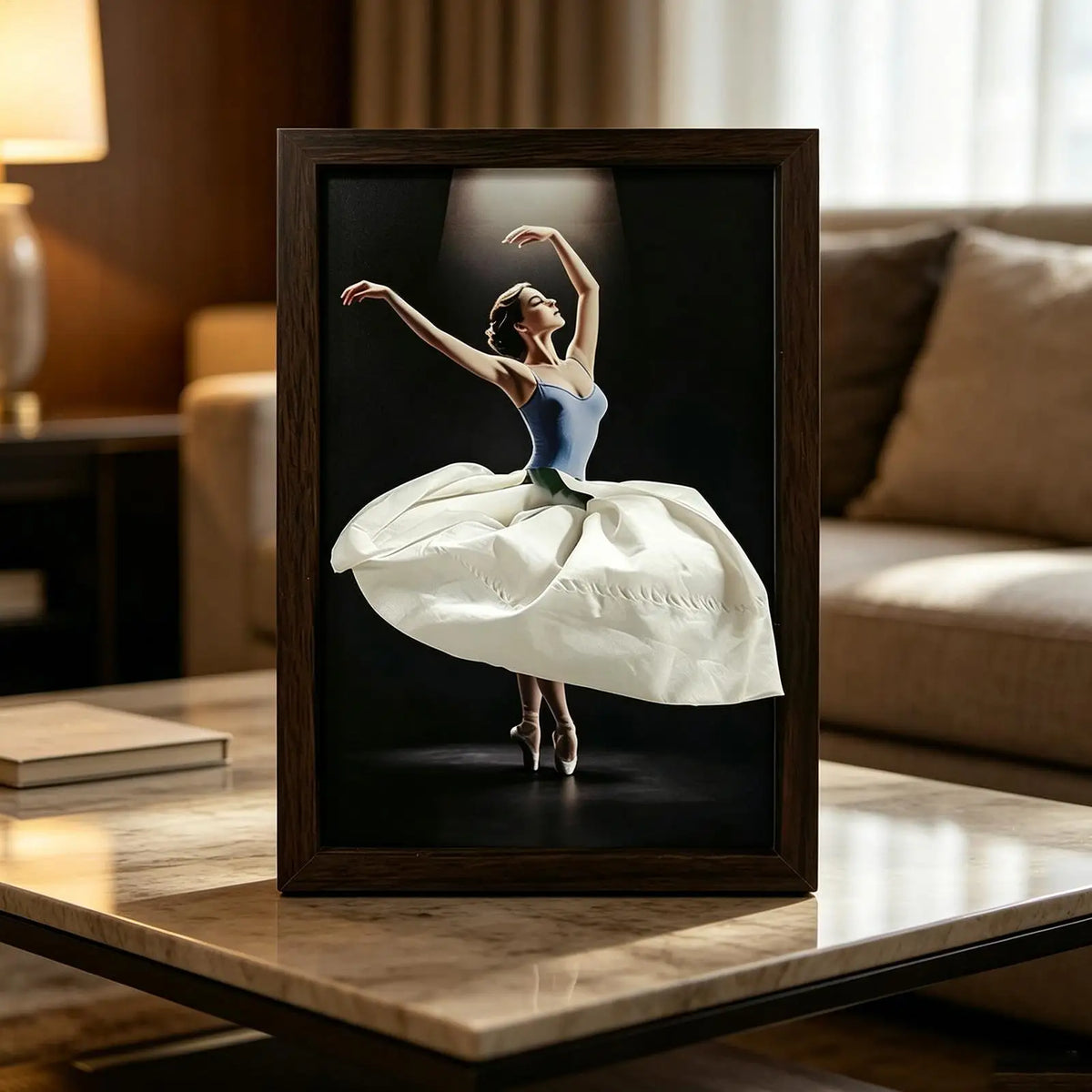 Ballet Dancer Wooden Tissue Box Cover | Ballerina Napkin Holder