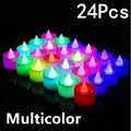24 Flameless LED Tea Light Candles – 200+ Hrs, Batteries Included