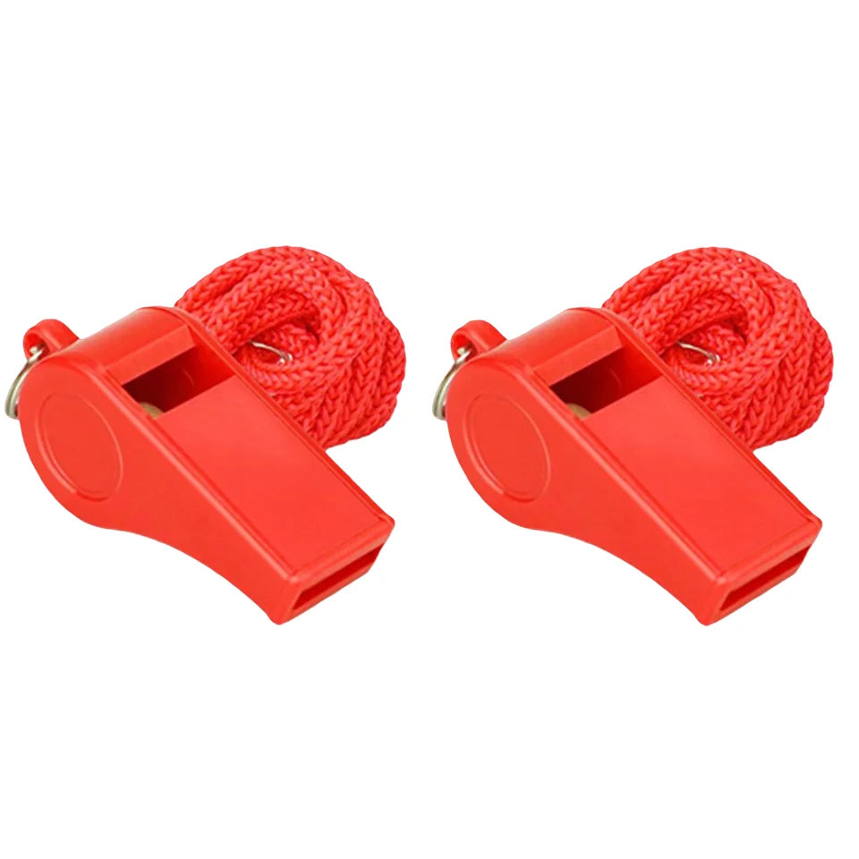 Loud Referee Whistle with Lanyard – Sports & Hiking (1/3/5 Pack)