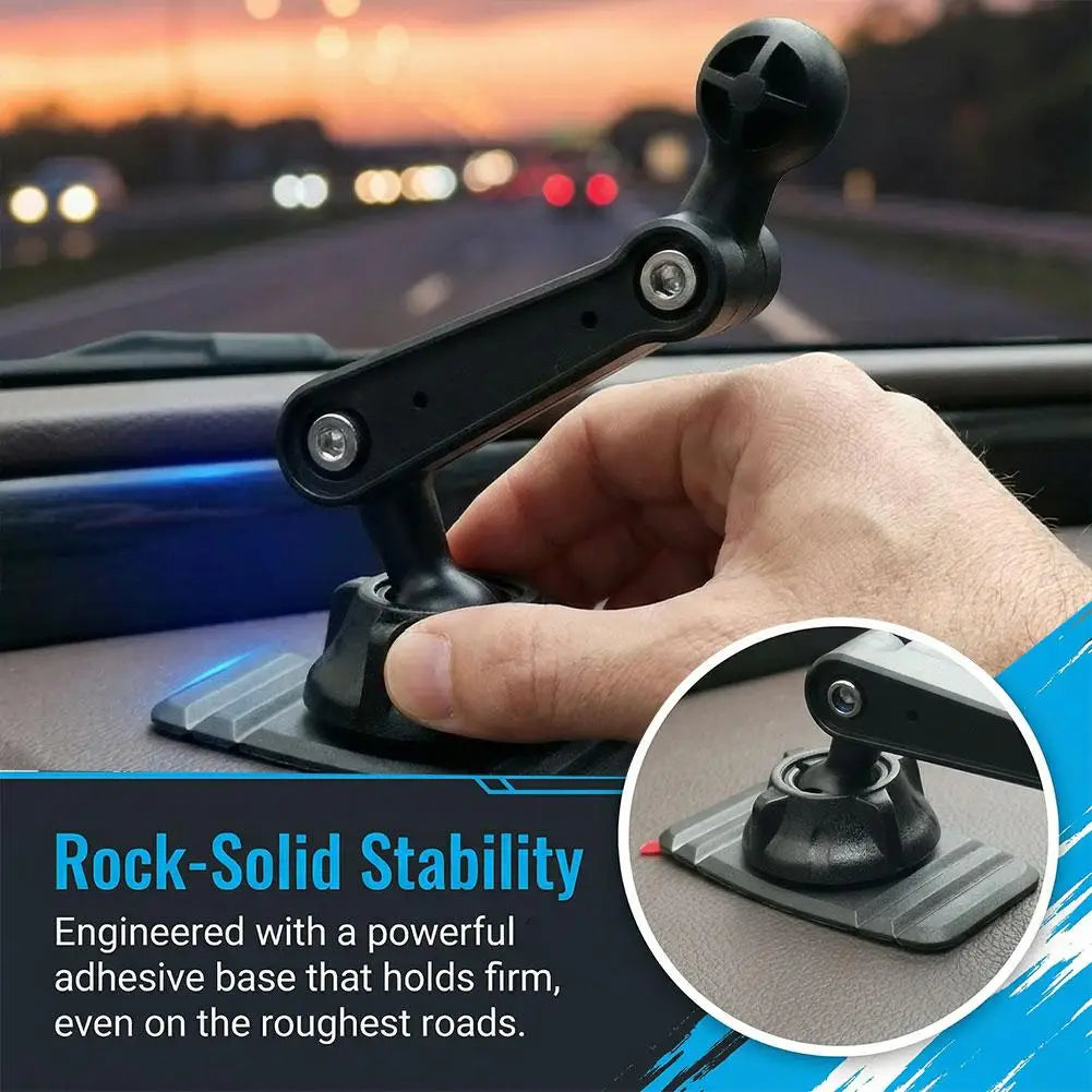 Adhesive Dashboard Mount Base – 17mm Ball Head 360° Rotation