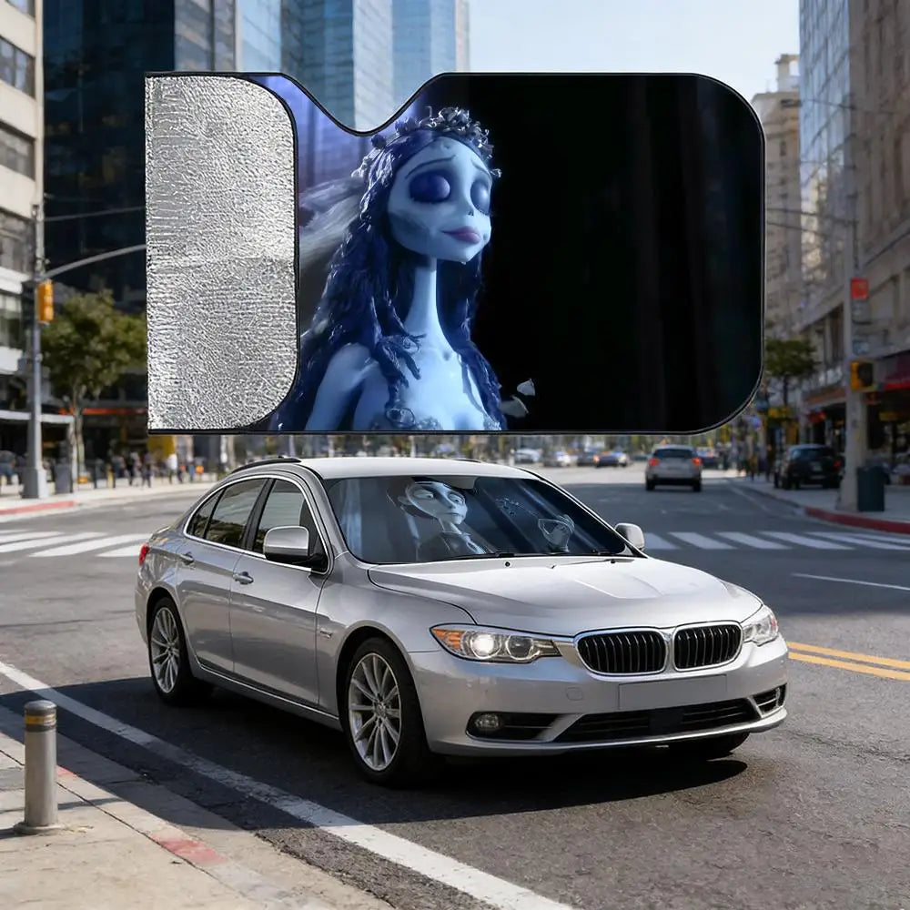 Corpse Bride Car Windshield Sunshade | UV & Heat Protection