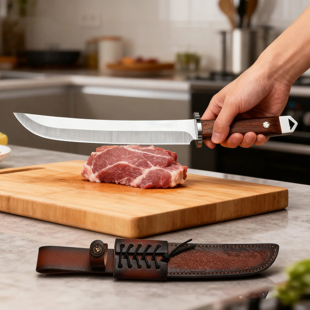 Japanese Chef's Knife – High-Hardness Steel & Wood Handle