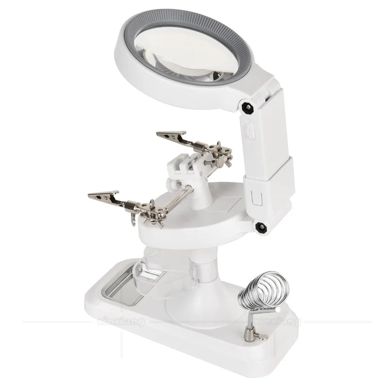 Desktop & Handheld Magnifying Glass 5X 10X with 32 LEDs