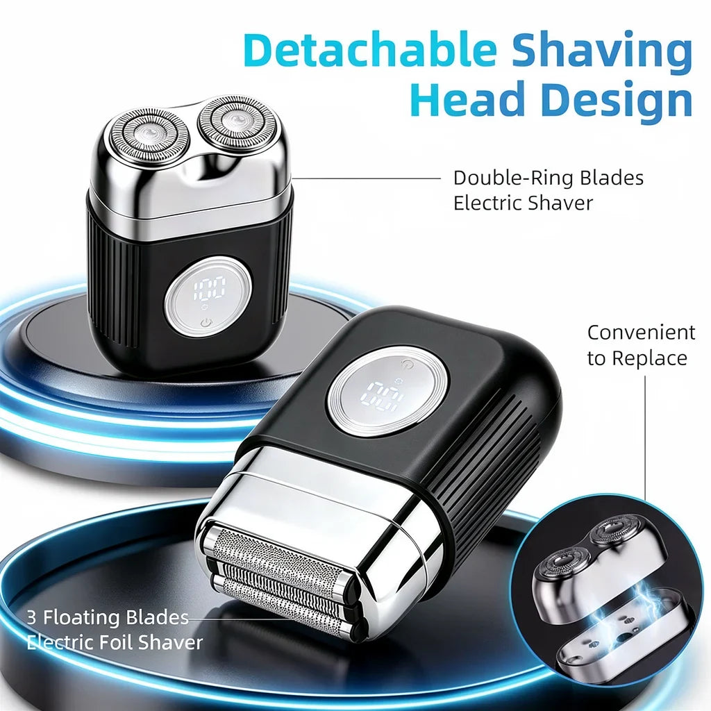 AFDEAL Mini Foil Electric Shaver for Men – 9000RPM Type-C