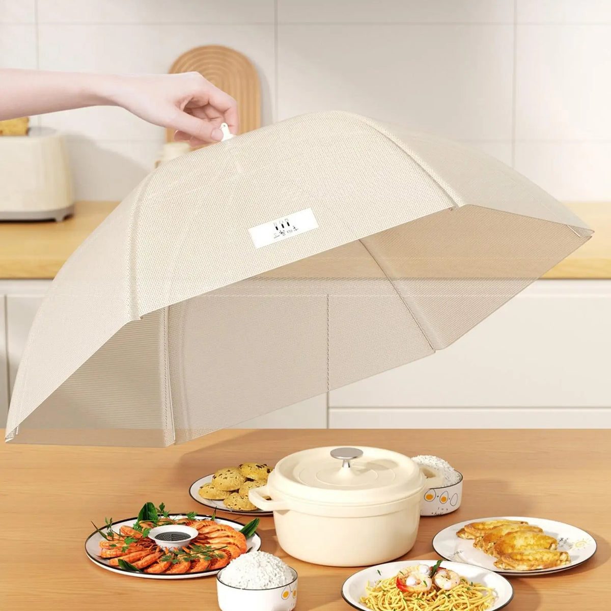 70cm Foldable Mesh Food Cover Tent – Fly-Proof Outdoor Dome