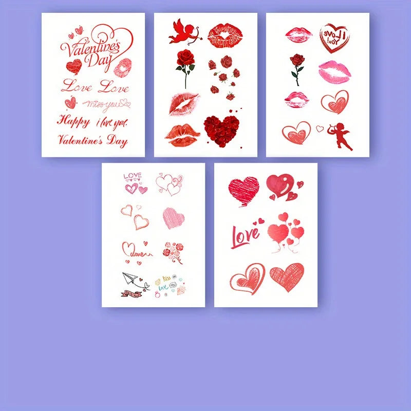 Temporary Tattoo Stickers – 40 Designs, Valentine's & Weddings