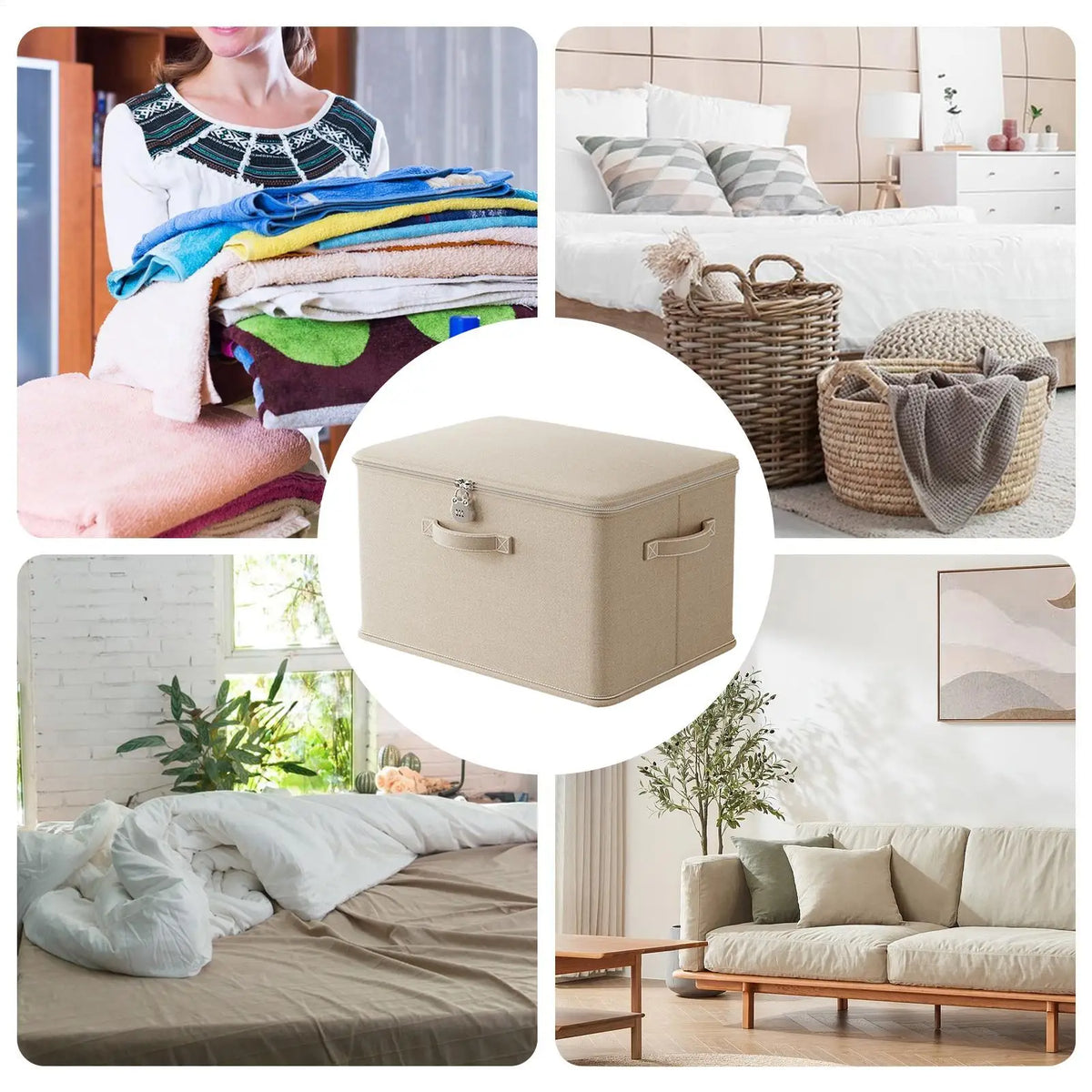 Lockable Storage Box with Handle – Odor-Proof Wardrobe Organizer