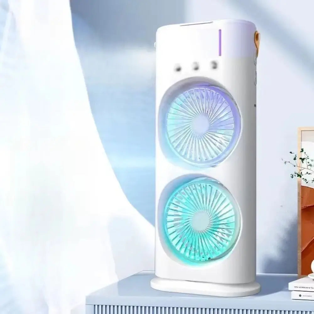 3-in-1 Desktop Fan Humidifier & LED Night Light | USB Cooler