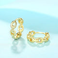 Huitan Gold Chain Hoop Earrings – Geometric Women's Jewelry