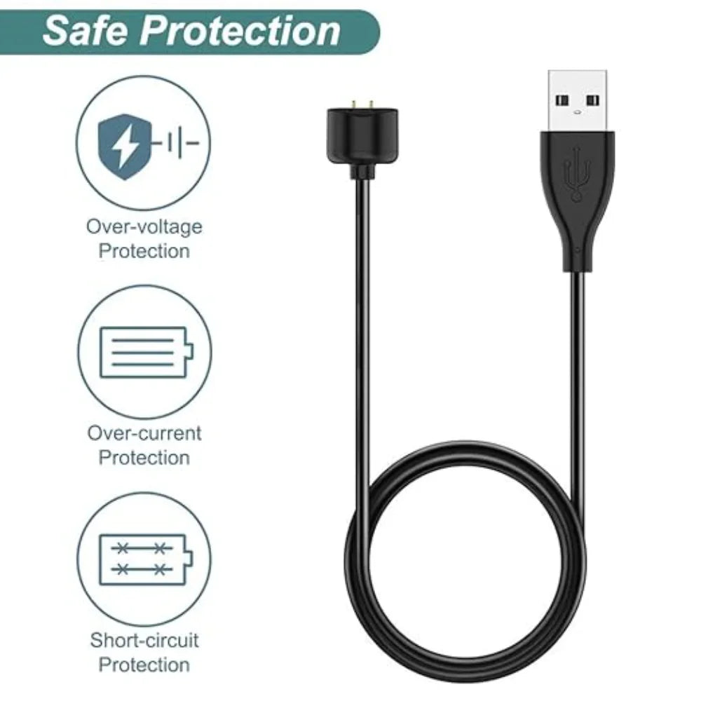 2-Pack USB Charger for Xiaomi Mi Band 5/6/7 & Amazfit Band 5