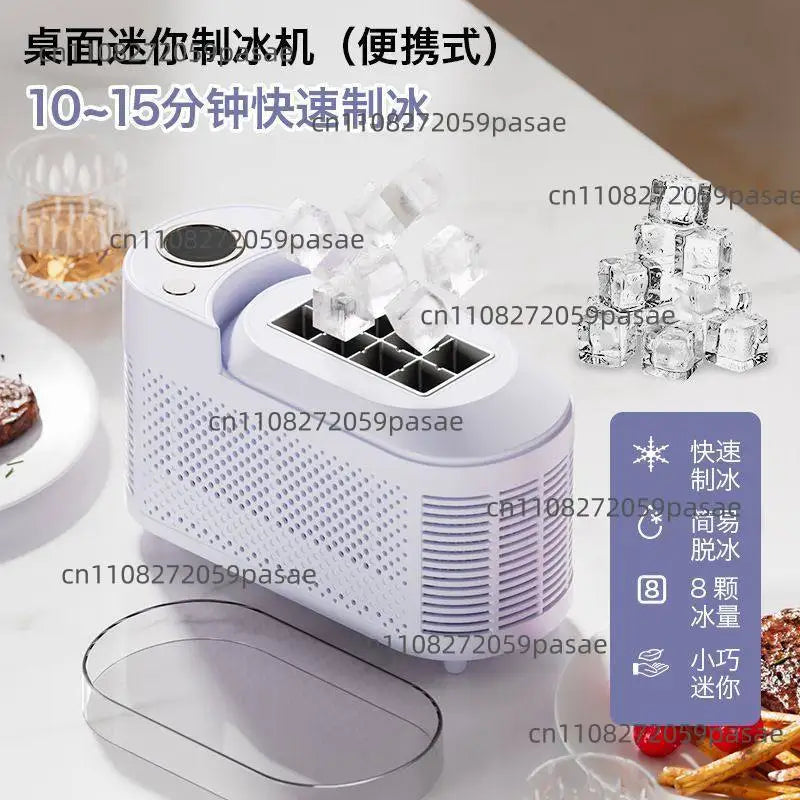 Portable Desktop Ice Cube Maker – Automatic Bullet Ice Machine