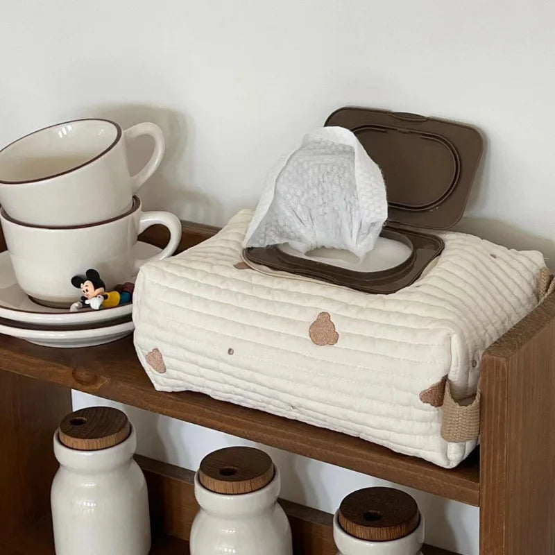 Baby Wet Wipes Case | Hanging Cloth Tissue Pouch Dispenser