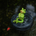 Resin Floating Frog Statue | Garden Pond & Home Decor Sculpture