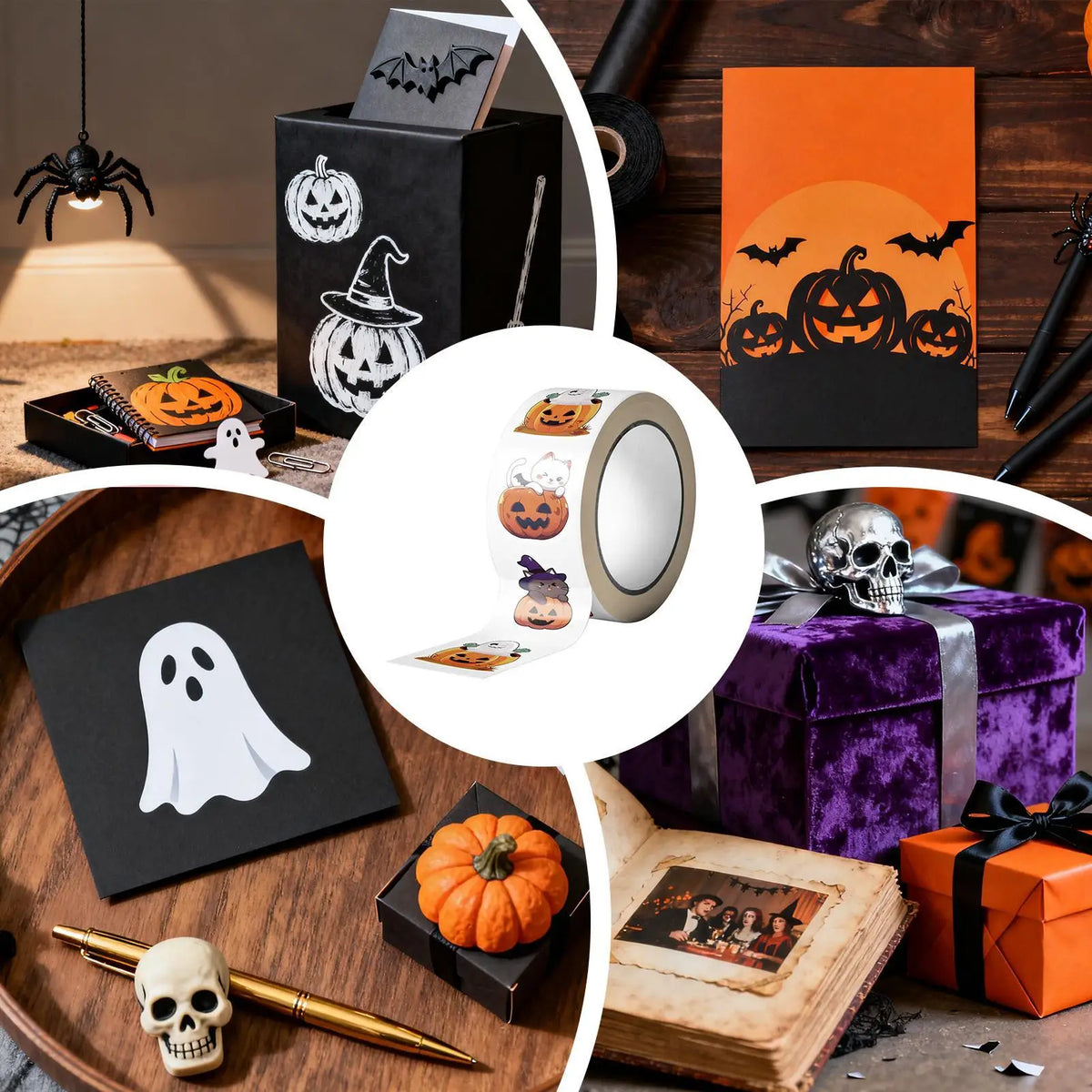 Halloween Pumpkin Stickers 500pc | Envelope Seals & Decals