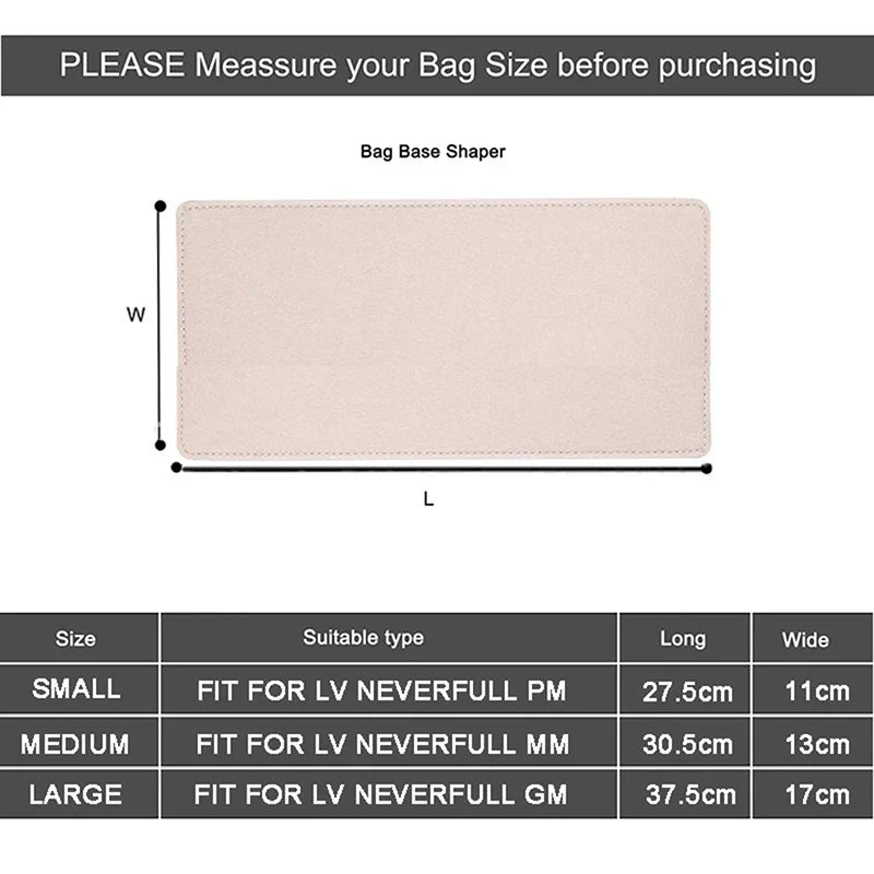 Felt Bag Base Shaper | Tote Bottom Support Insert – 3 Sizes