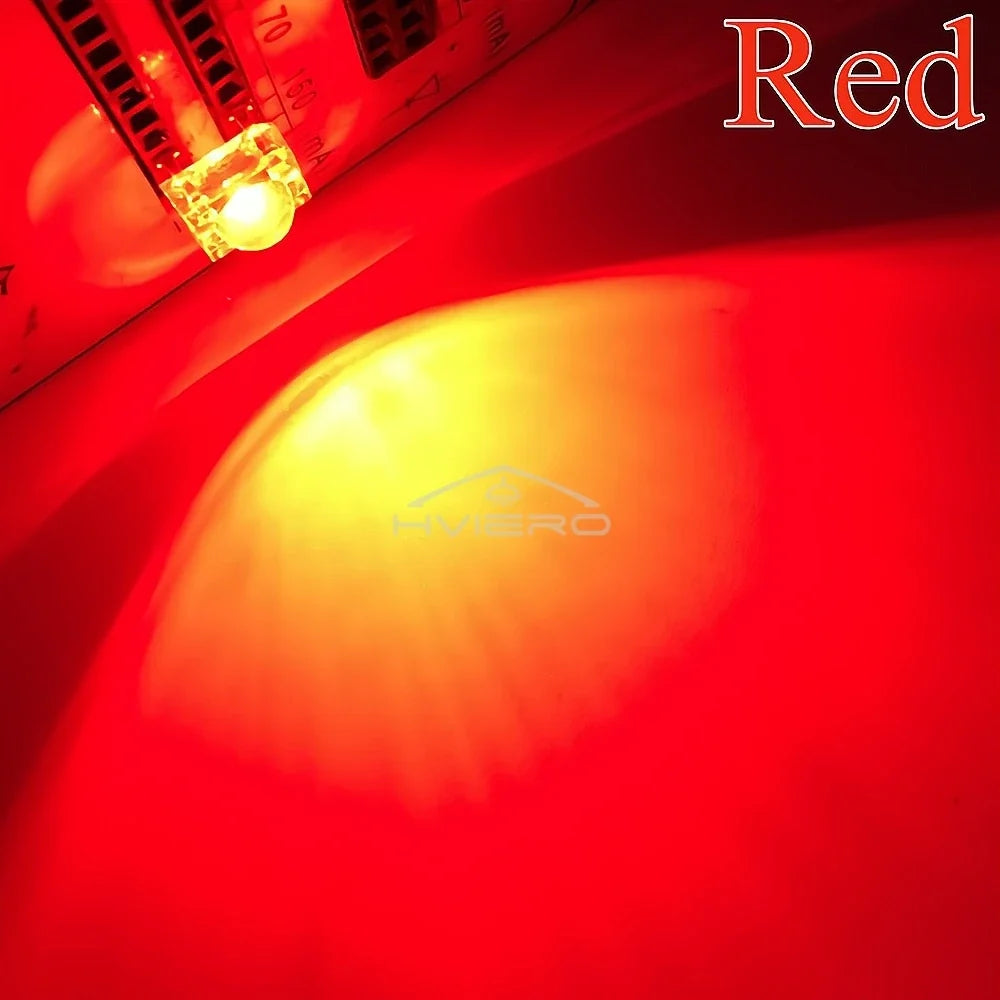 100pcs 5mm F5 LED Bulbs – Red Green Blue White Yellow DIY
