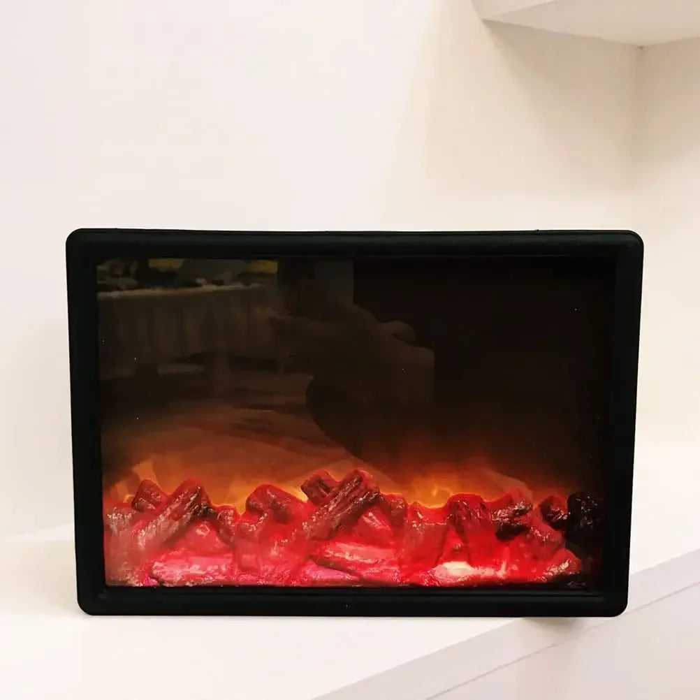 Flameless Fireplace LED Flame Lamp | Realistic Décor Light