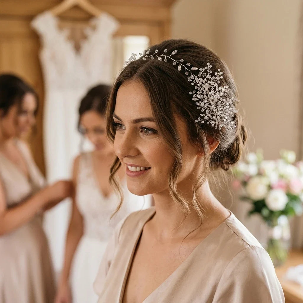 Crystal Rhinestone Bridal Headband | Wedding Hair Accessory