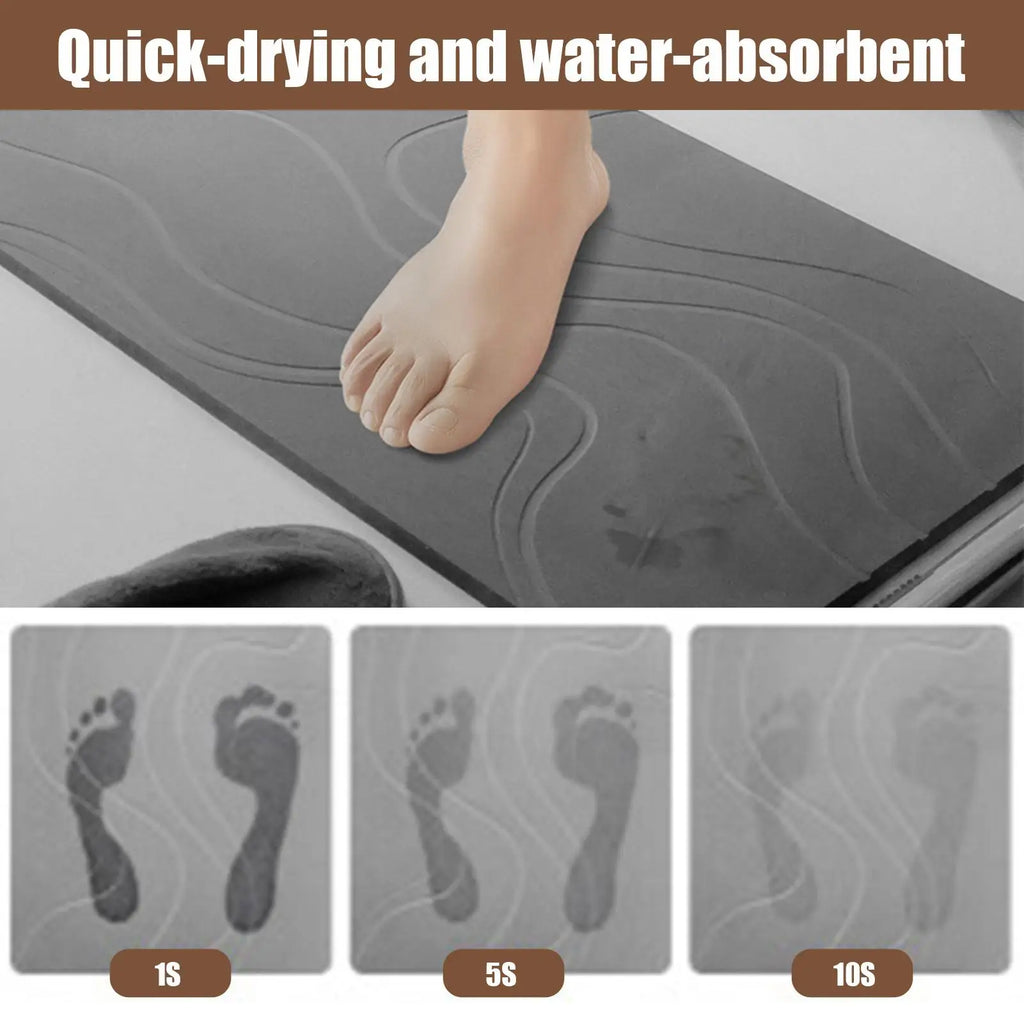 Diatomite Stone Bath Mat – Non-Slip, Fast Drying, 40x60cm